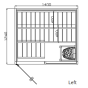 Harvia Sirius Traditional Bathroom Sauna (1400 x 1240 mm)