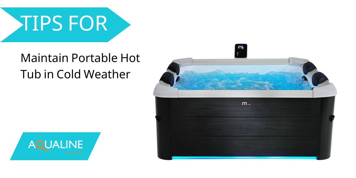 maintain portable hot tub in cold weather